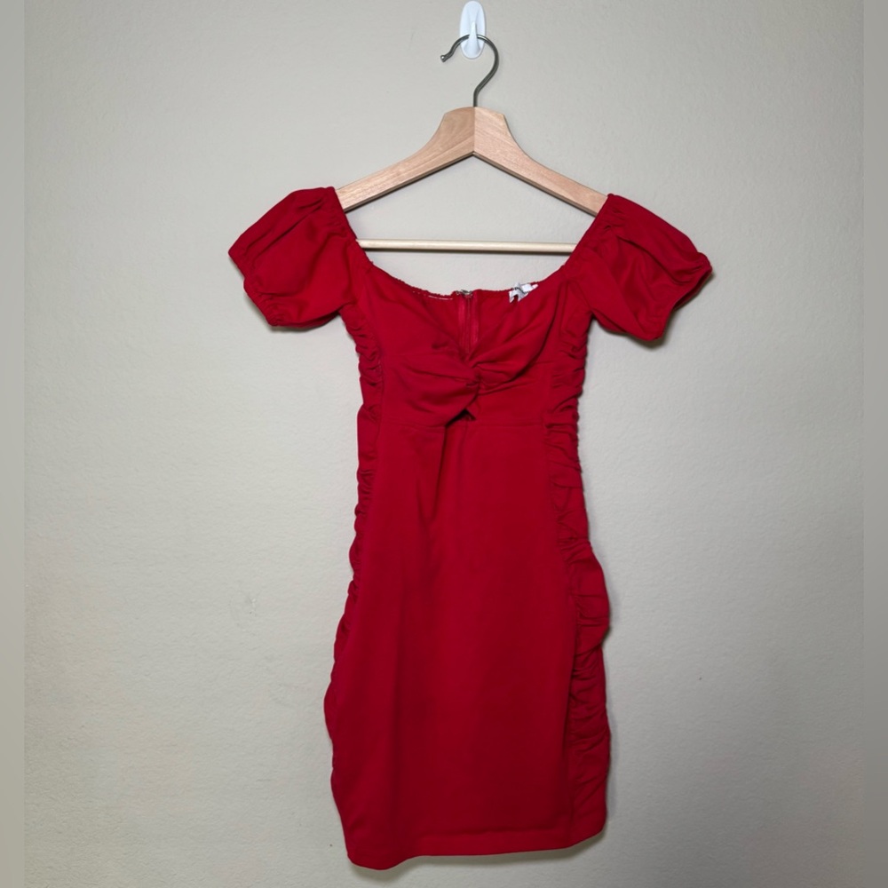 Superdown XS Red Mini off the shoulder Dress